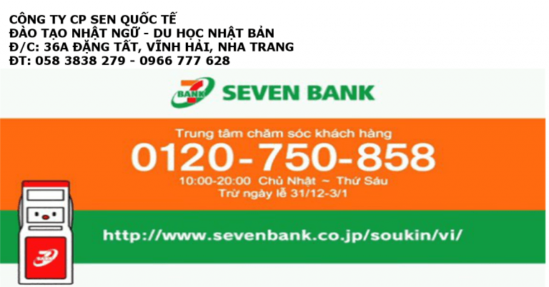 Seven Bank cho người Việt Nam ở Nhật
