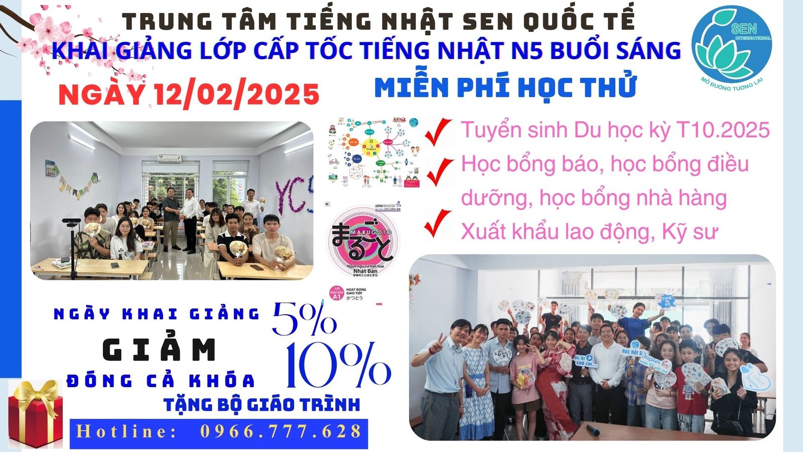 Thông báo khai giảng lớp tiếng Nhật cấp tốc buổi sáng N5 tại Nha Trang